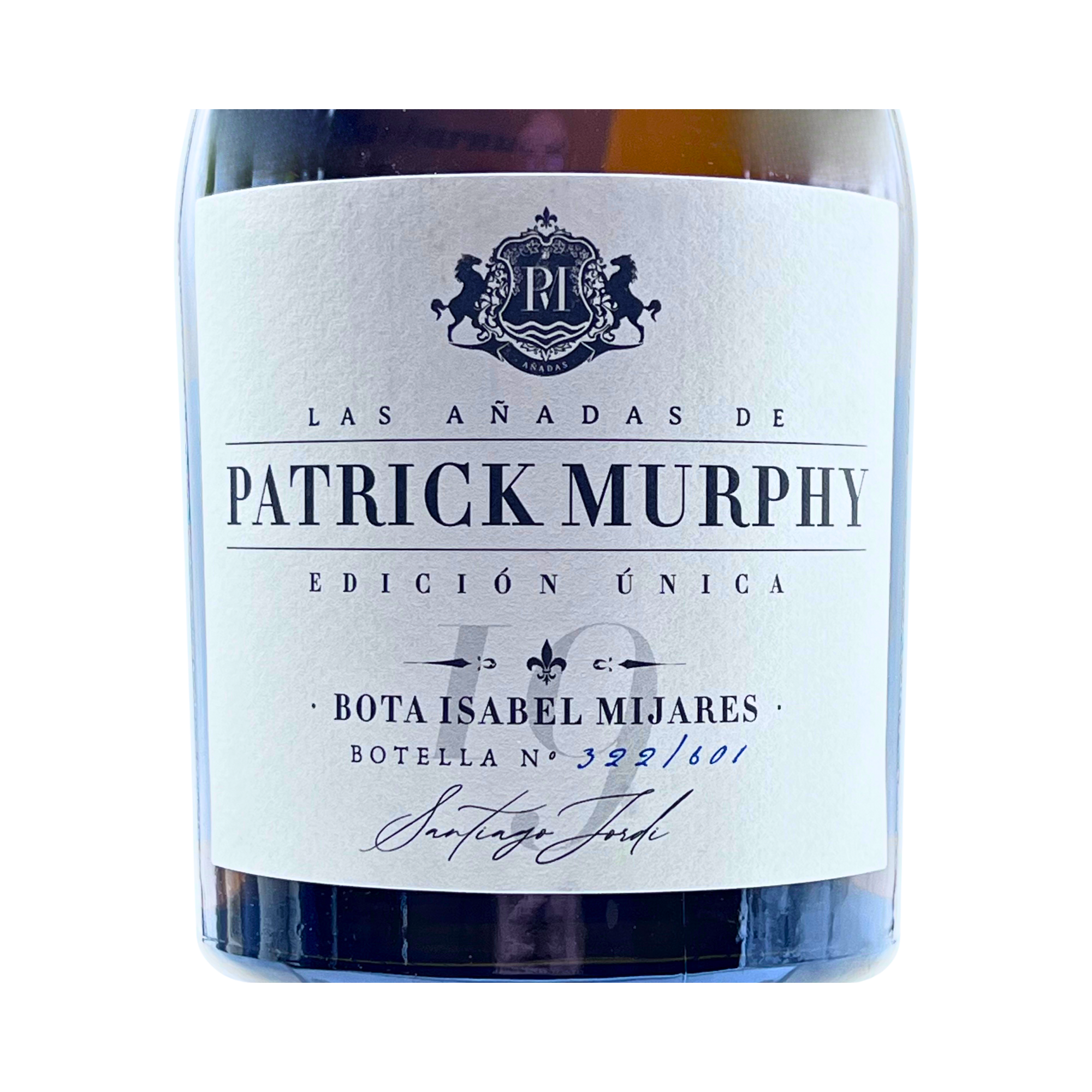 Patrick Murphy Caja Edición Única Bota Isabel Mijares 2019 by The Wine Hunter Company Santiago Jordi. Botellas numeradas 319-320-321-322