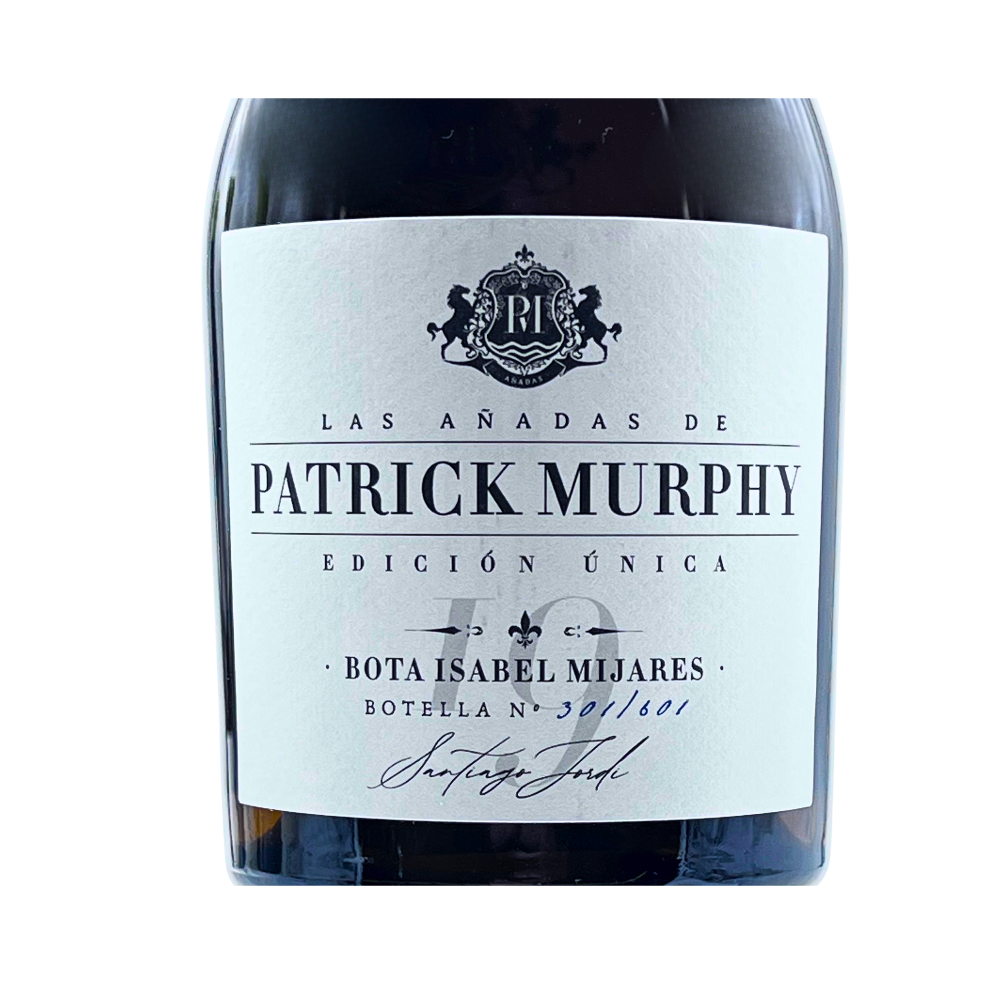 Patrick Murphy Caja Edición Única Bota Isabel Mijares 2019 by The Wine Hunter Company Santiago Jordi. Botellas numeradas 300-301-302-303