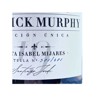 Patrick Murphy Caja Edición Única Bota Isabel Mijares 2019 by The Wine Hunter Company Santiago Jordi. Botellas numeradas 300-301-302-303