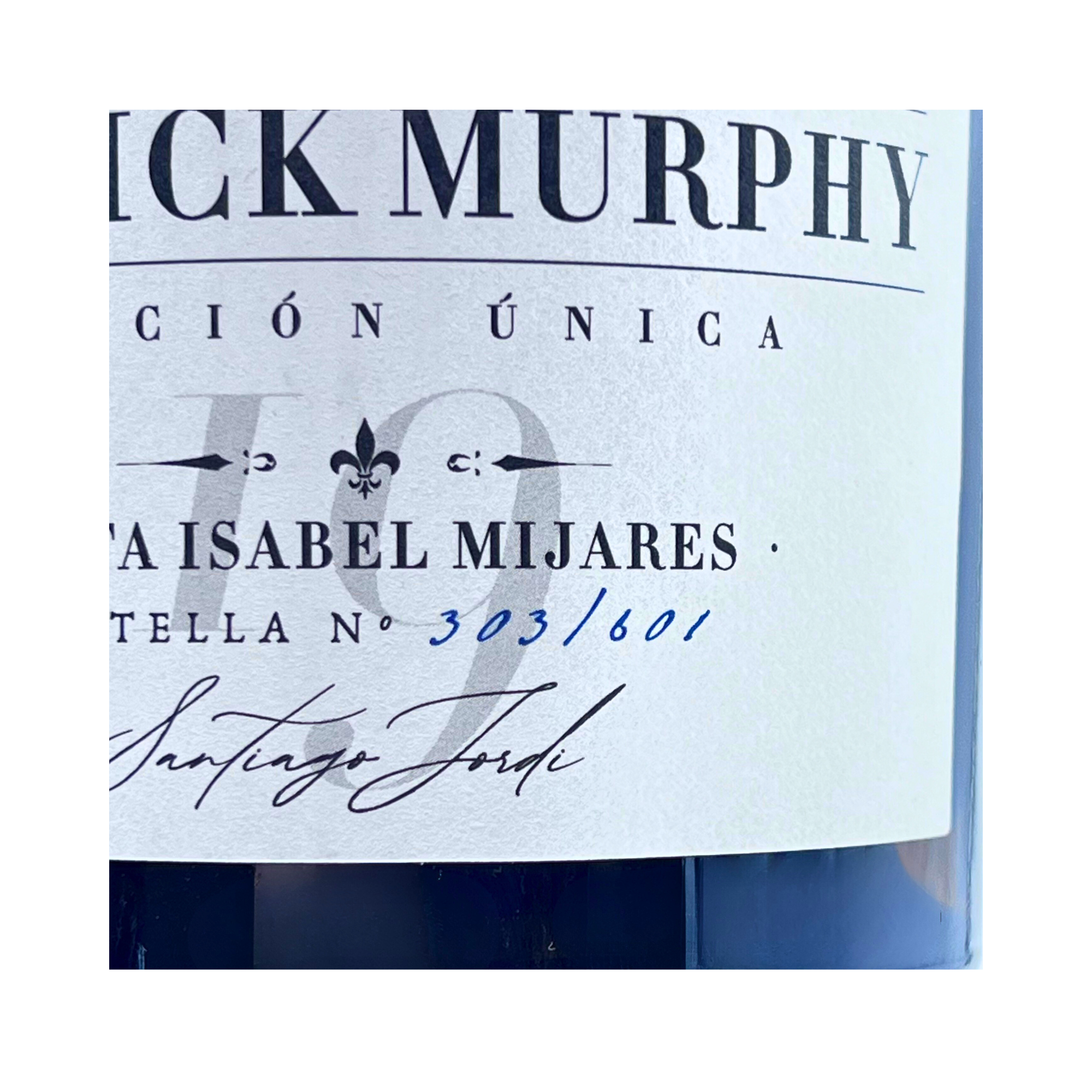 Patrick Murphy Caja Edición Única Bota Isabel Mijares 2019 by The Wine Hunter Company Santiago Jordi. Botellas numeradas 300-301-302-303