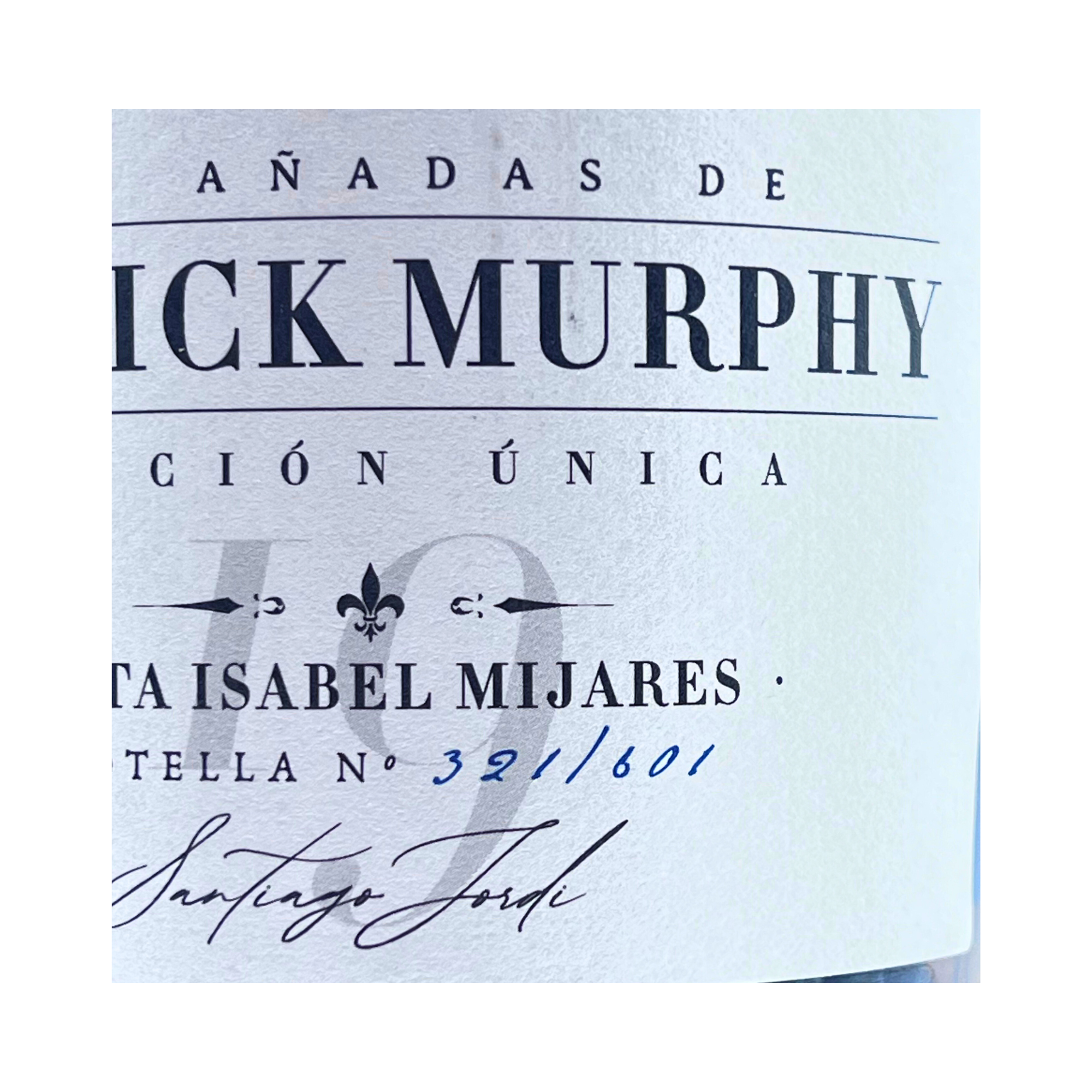 Patrick Murphy Caja Edición Única Bota Isabel Mijares 2019 by The Wine Hunter Company Santiago Jordi. Botellas numeradas 319-320-321-322