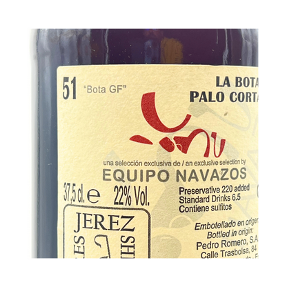 La Bota 51 Palo Cortado Viejísimo “Bota GF” Equipo Navazos