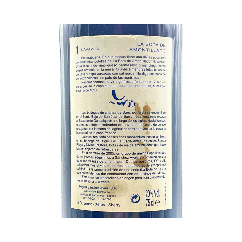 La Bota 1 de Amontillado Equipo Navazos