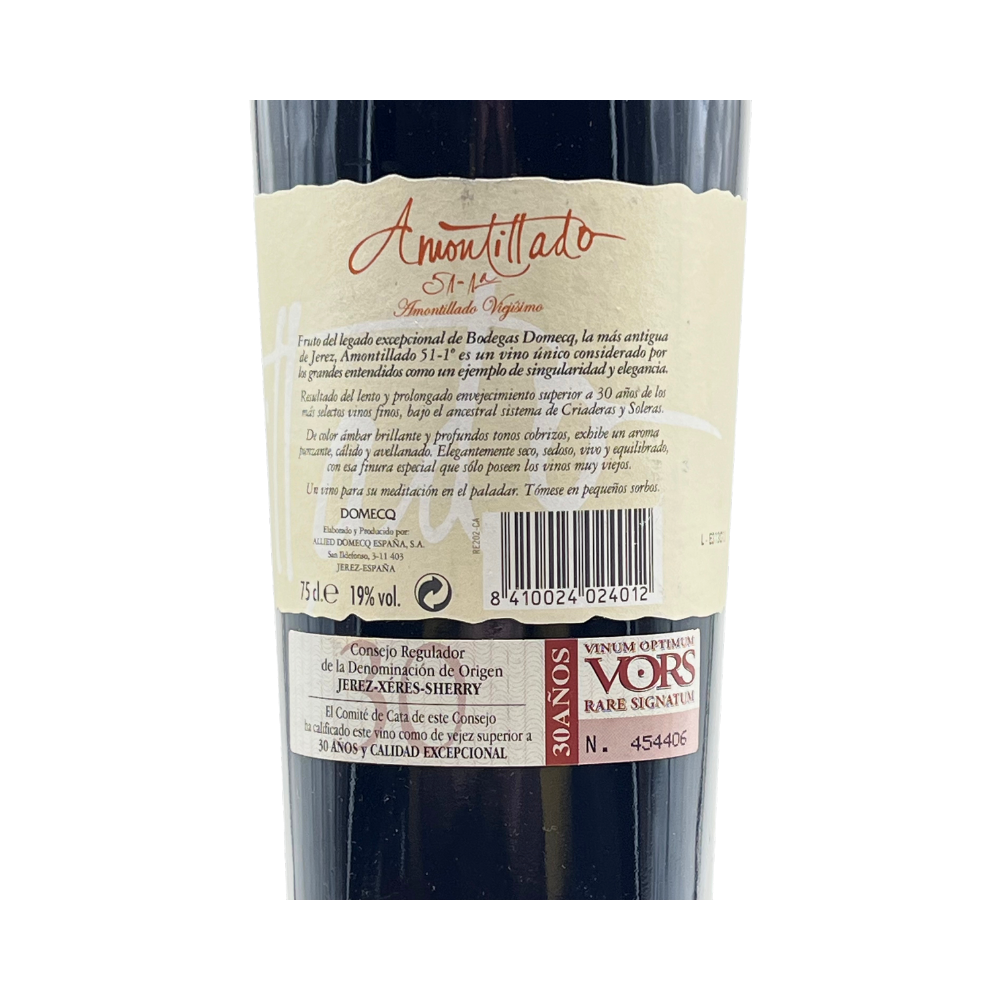 Amontillado 51 1ª VORS 2004 Pedro Domecq